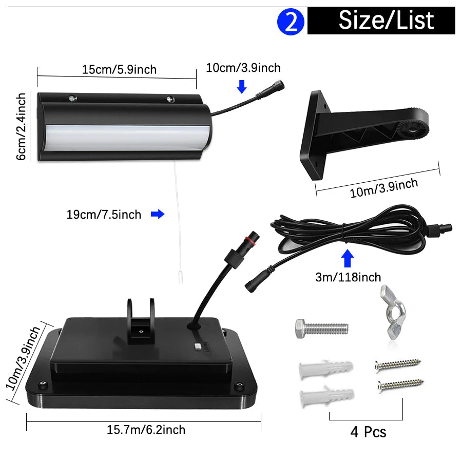 Upgraded Solar Pendant Light, Compact LED light with adjustable height and 3m cord; includes one light and one pull switch.