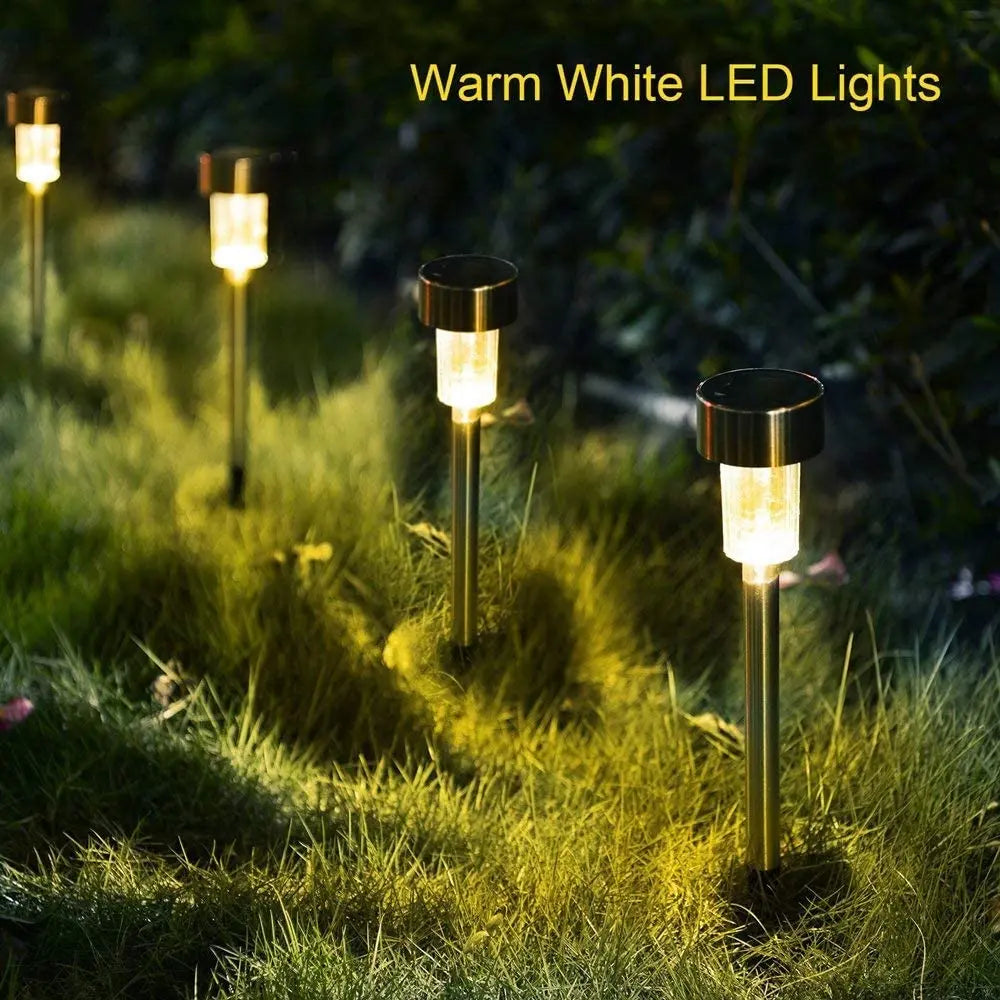 12Pack Solar Garden Light, Eco-friendly solar lights for outdoor spaces: low-maintenance, beautiful illumination for driveways, patios, and gardens.