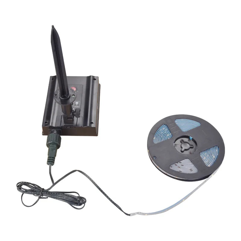 Solar Powered 3/4/5/10M Strip Light, Solar-powered flexible lighting ribbon with waterproof LED strip for outdoor decoration, ideal for gardens and backyards.