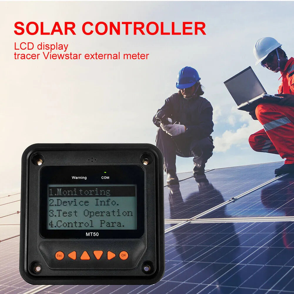 Remote display for Tracer-AN solar charge controller with real-time display and control features.