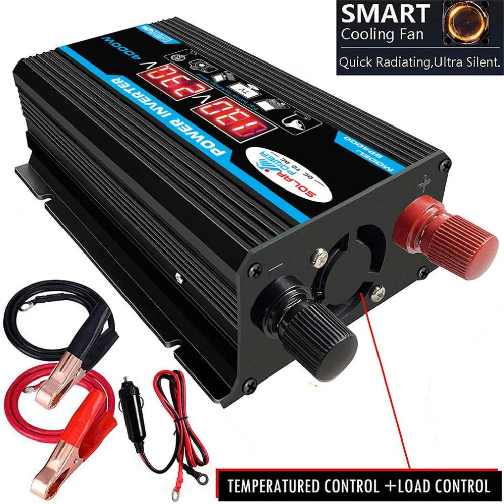4000W 12V 220V/110V LED Ac Car Power Inverter, 4000W 12V 220V/