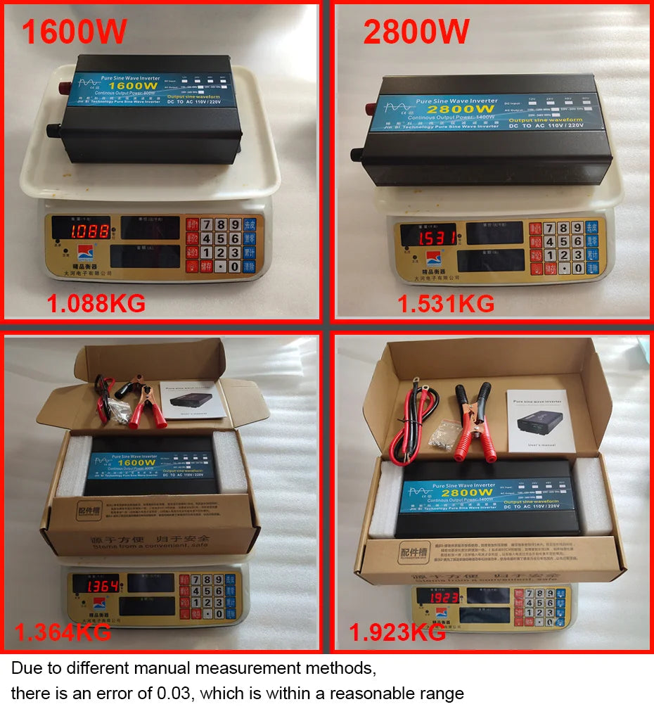 DC-to-AC power converter with pure sine wave inverter, suitable for solar-powered applications.