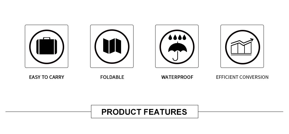 Dokio 100W 160W 200W Foldable Solar Panel, Portable and durable, with waterproof design and efficient conversion, perfect for on-the-go use.