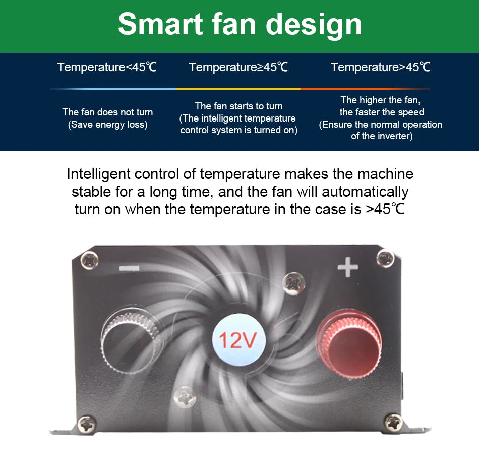 Intelligent temperature control and smart fan ensure stable solar inverter operation.