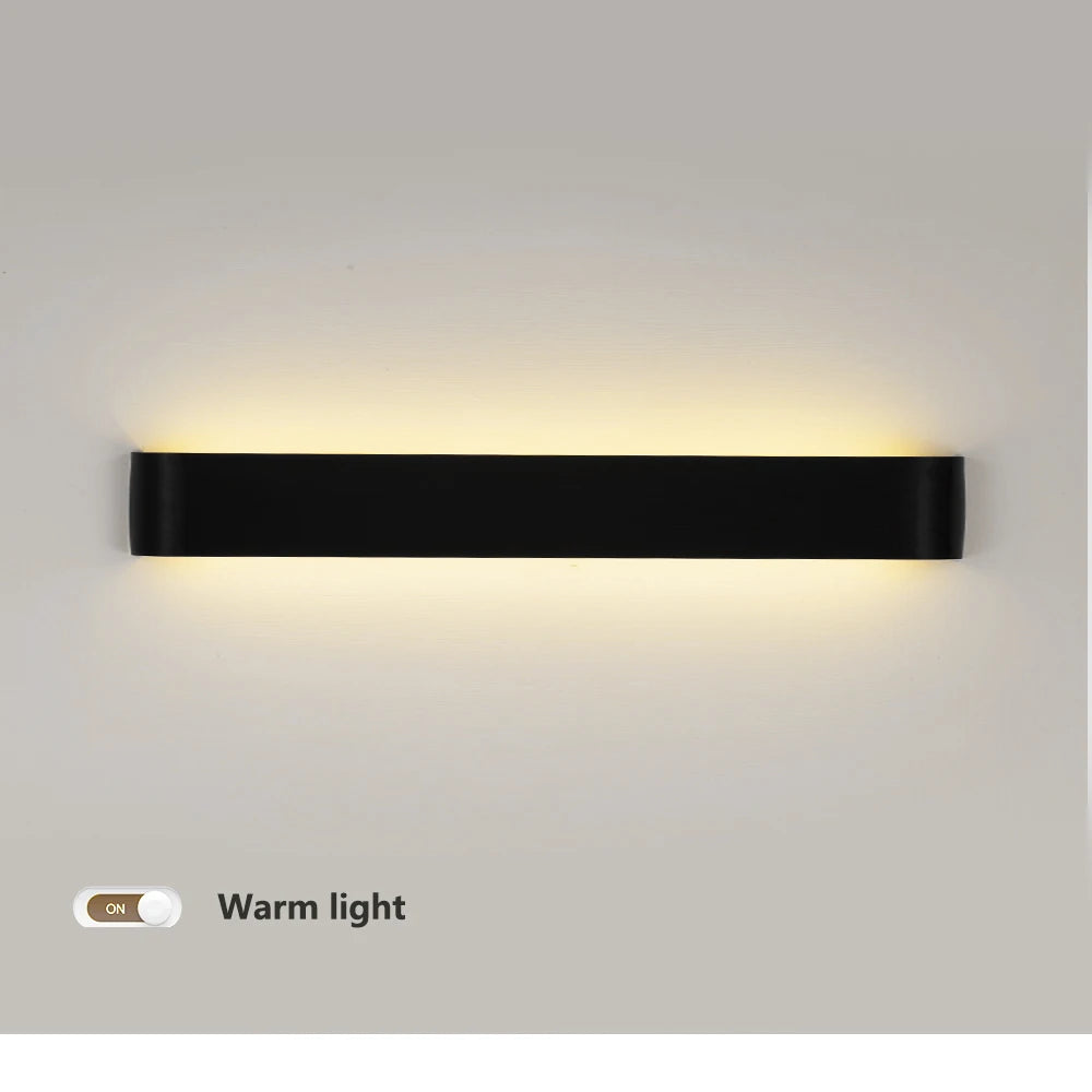 Led Wall Sconce Light, Modern brushed aluminum wall lamp with LED light, suitable for kitchen, dining room, bedroom, and foyer.