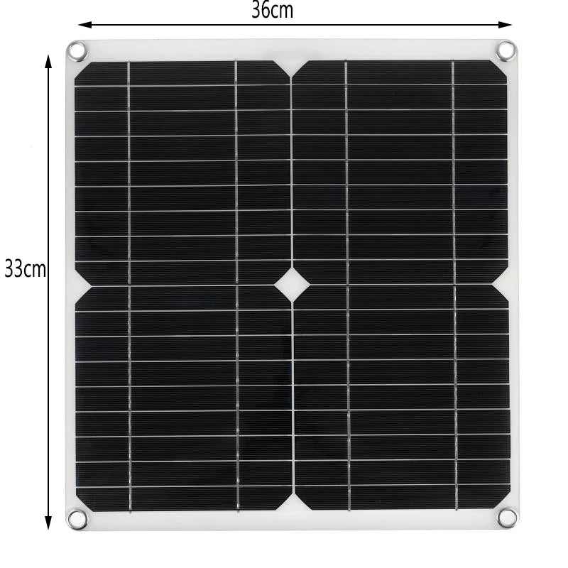 18V Solar Panel, Color variations possible due to lighting and screens; actual color may differ from what's seen here.