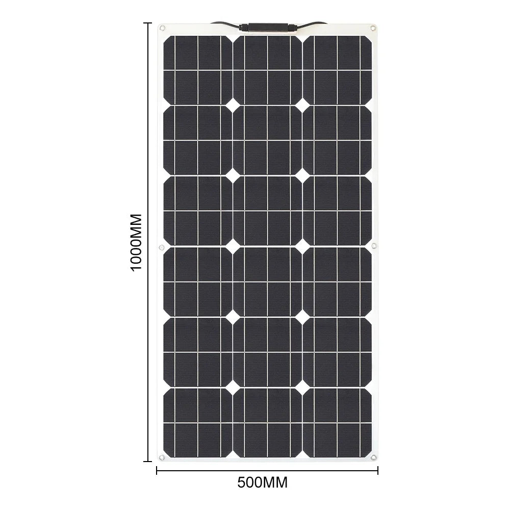 100w 200w 300w 400w Flexible Solar Panel, Connect solar panel to PWM controller or charge controller to prevent shorts and ensure safe charging.