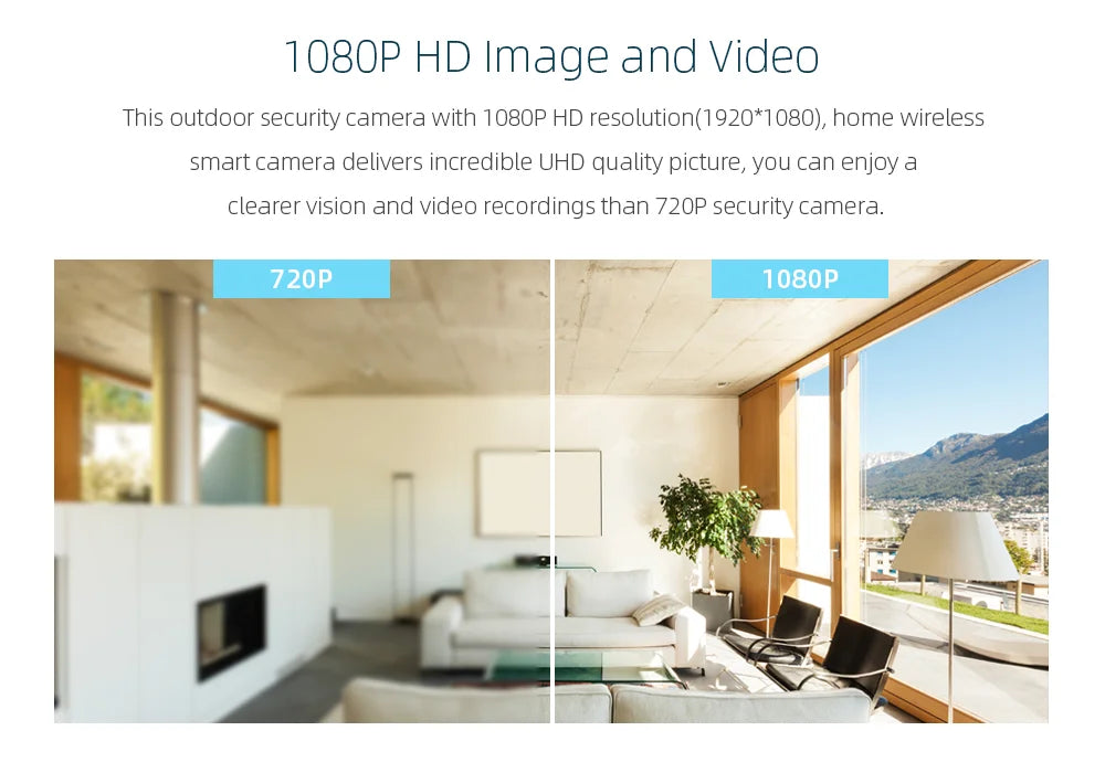 REHENTINT OG06T Solar Camera, High-definition outdoor security camera captures clear 1080p images and videos.