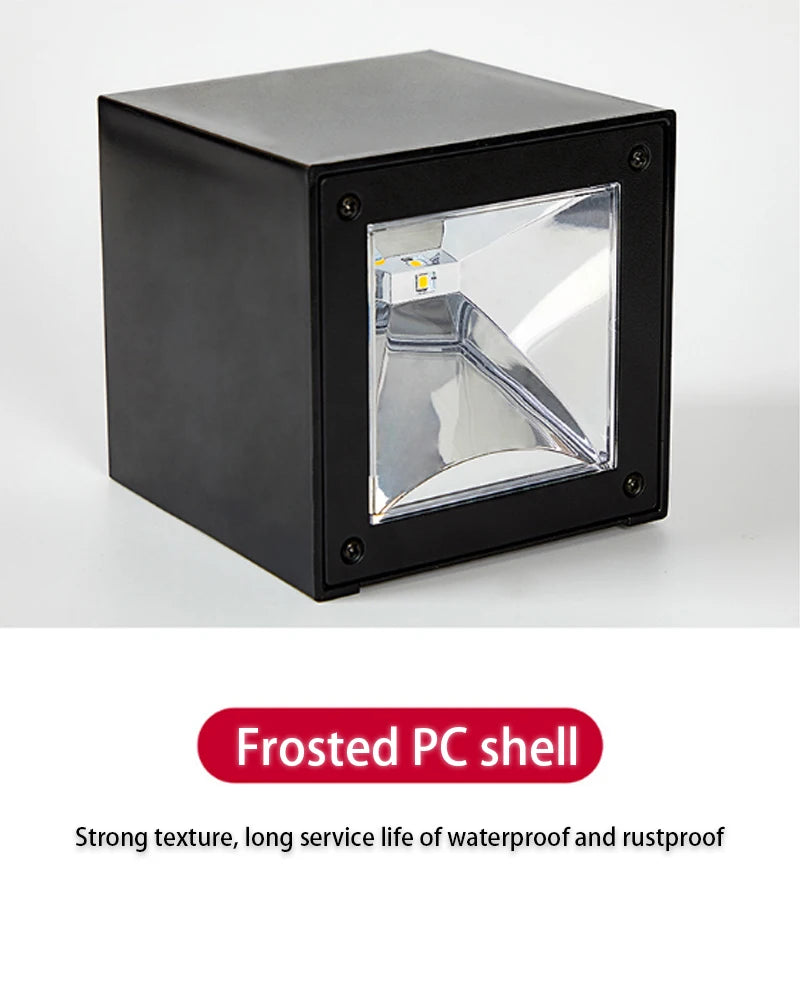 LED Solar Light, Durable lamp with rust-proof and water-resistant design features a textured polycarbonate shell.