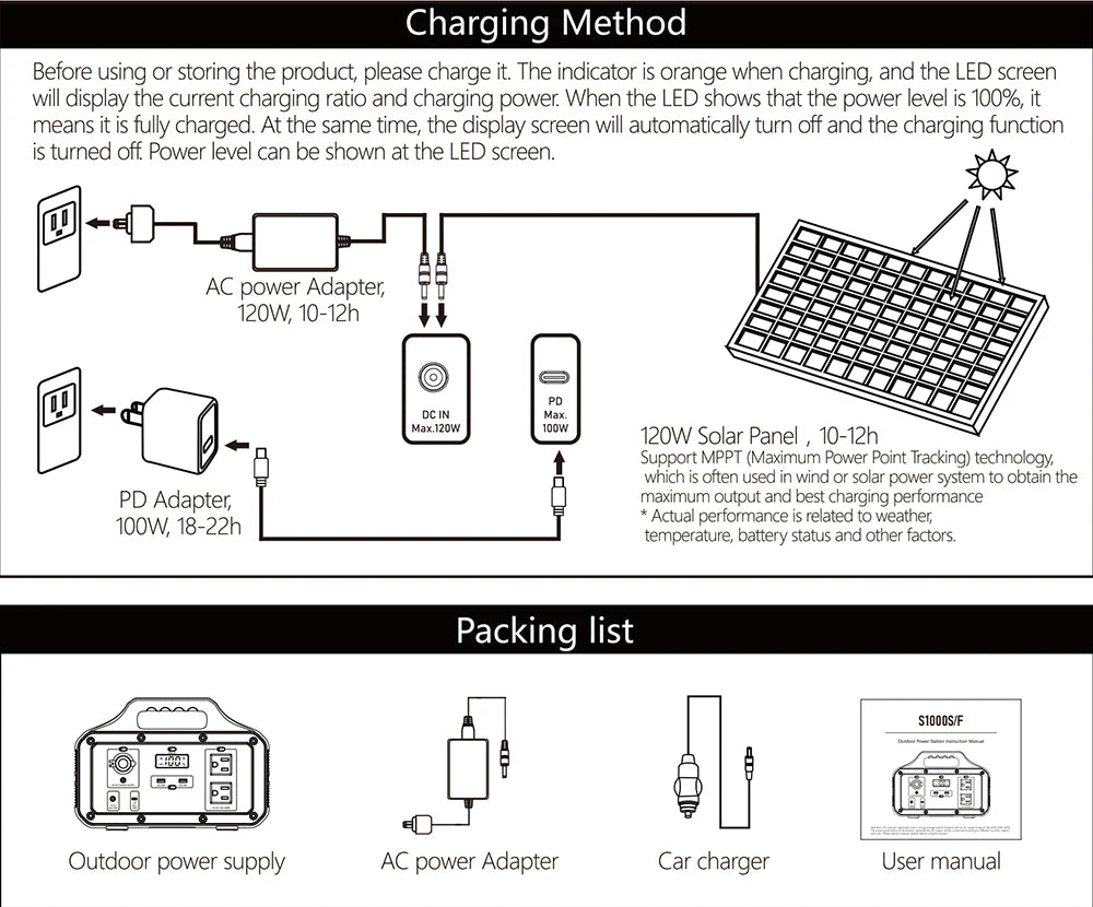 Barler 1000w Portable Power Station -