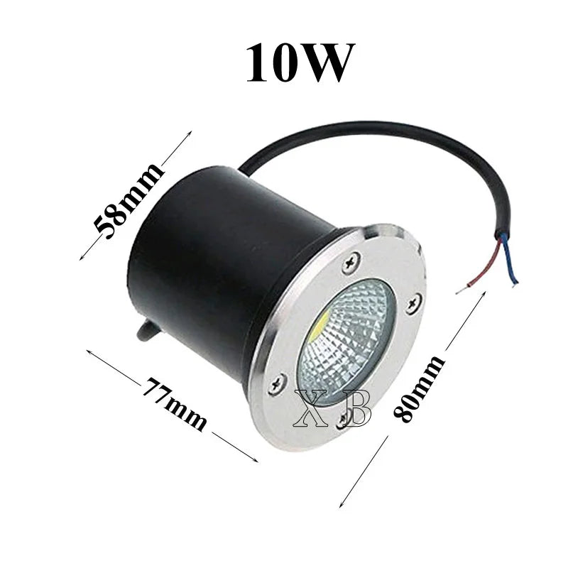 Waterproof led light, Waterproof LED underground lamp with AC/DC options, 3W-15W power, and IP67 protection.