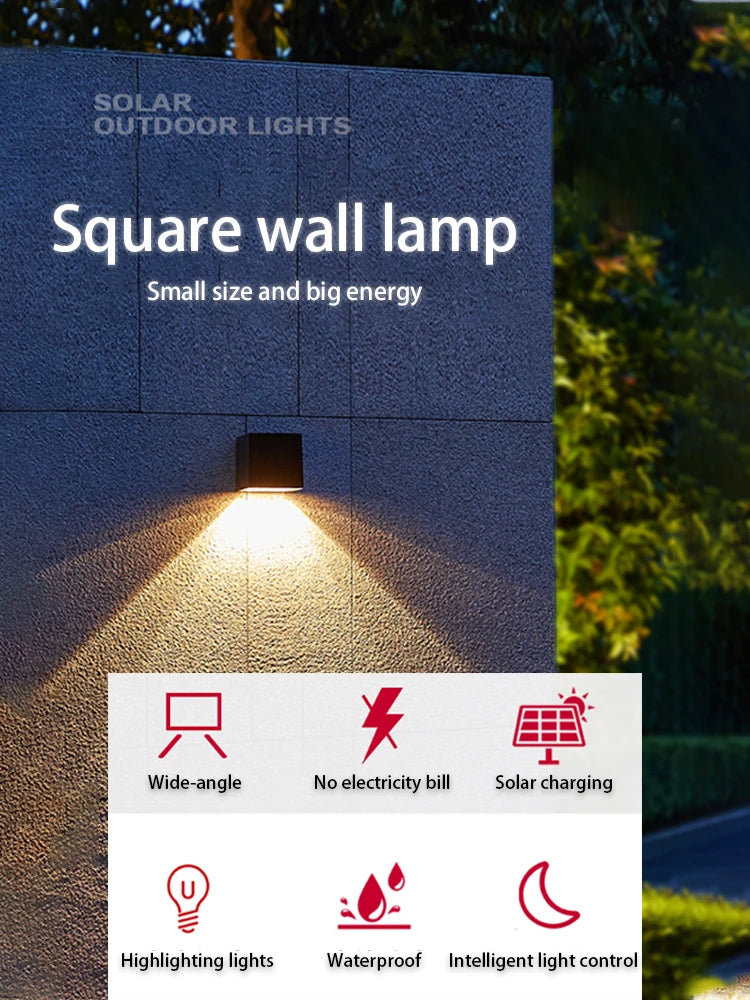 LED Solar Light, Sleek solar-powered lamp with intelligent lighting, waterproof, and no electricity bills.