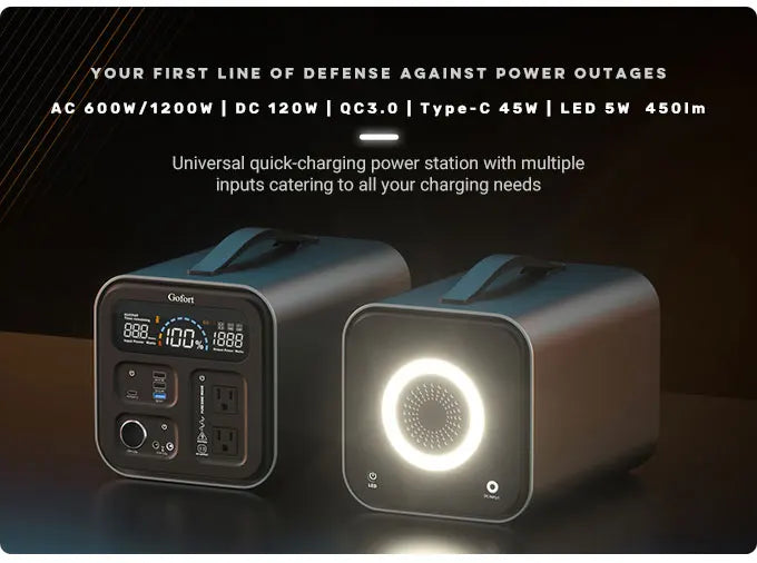 FF Flashfish UA550, Portable power station with AC, DC, and USB-C outputs for reliable charging on-the-go.
