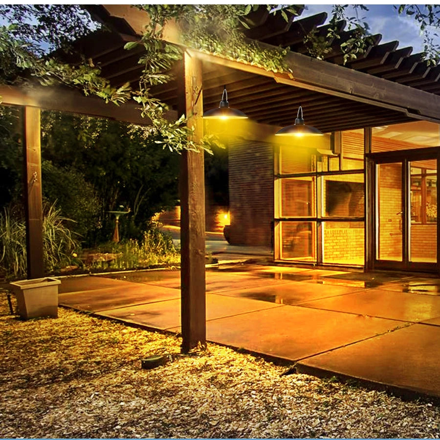 LED Solar Pendant Light, High-quality extension cord with PVC insulation and all-copper wires for durability and safety.