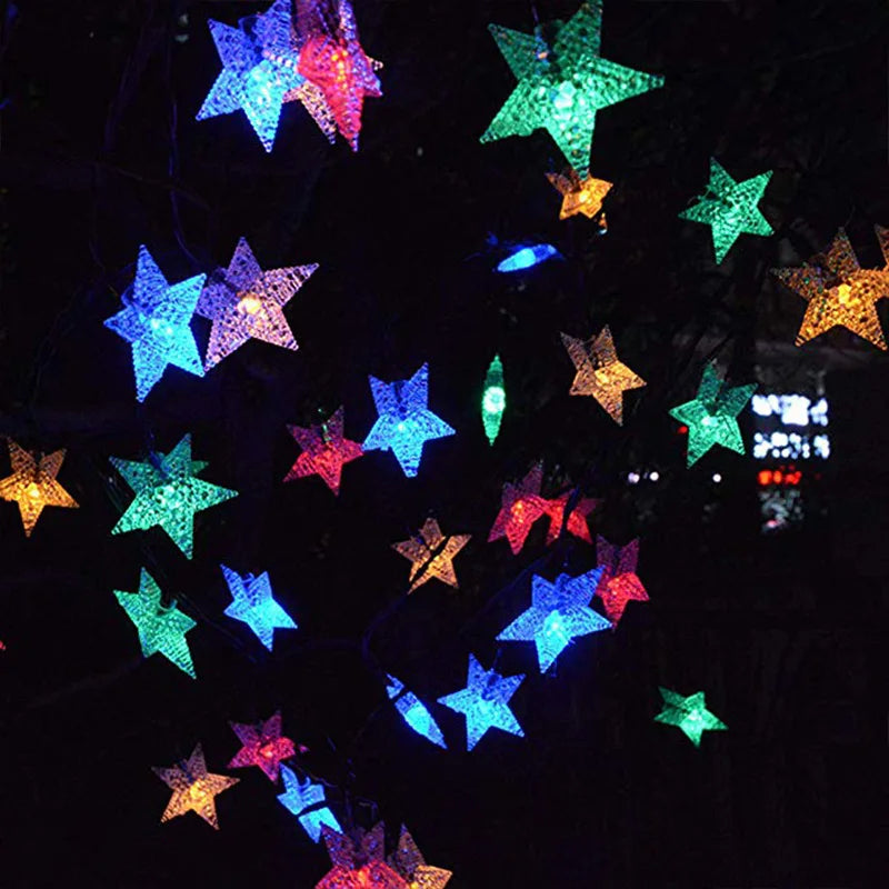 18 Styles Solar Garlands light, Handle with care due to sharp ends. Adult supervision recommended; not suitable for children.