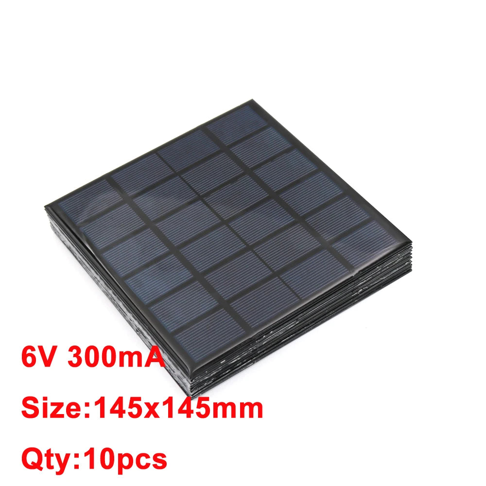 10PCS X DC Solar Panel, Solar panel specifications: customizable, 10 panels, 6V max, made in mainland China.