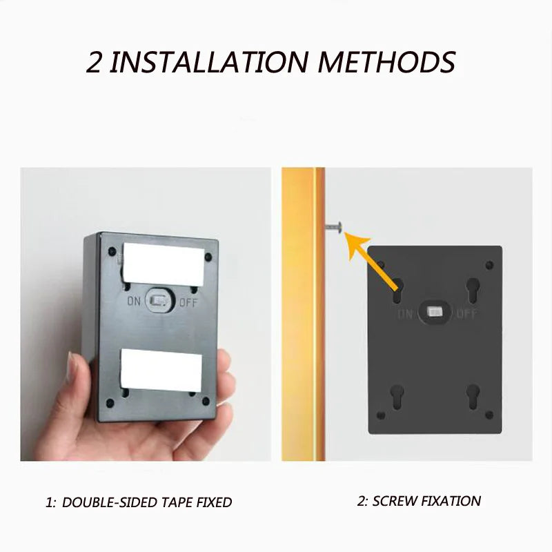 Securely attaches to walls or surfaces with double-sided tape or screws.