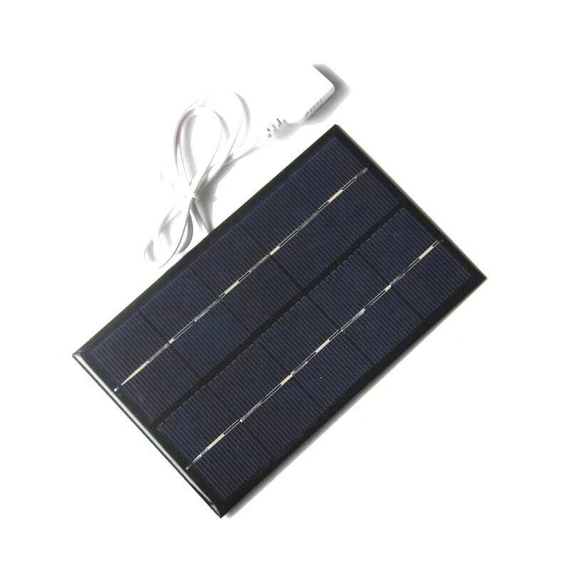 5W 5V Solar Panel, Robust frame withstands wind and prevents loosening, ideal for outdoor solar charging.
