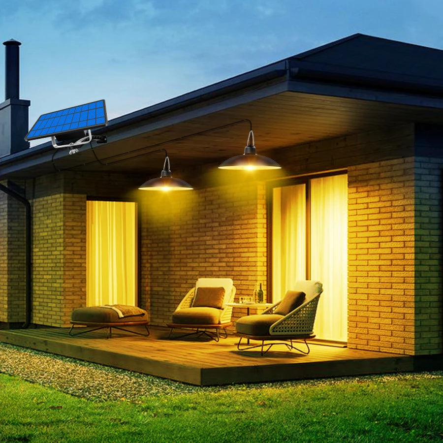 LED Solar Pendant Light, Long-lasting lighting up to 8-10 hours with our continuous lighting solution.
