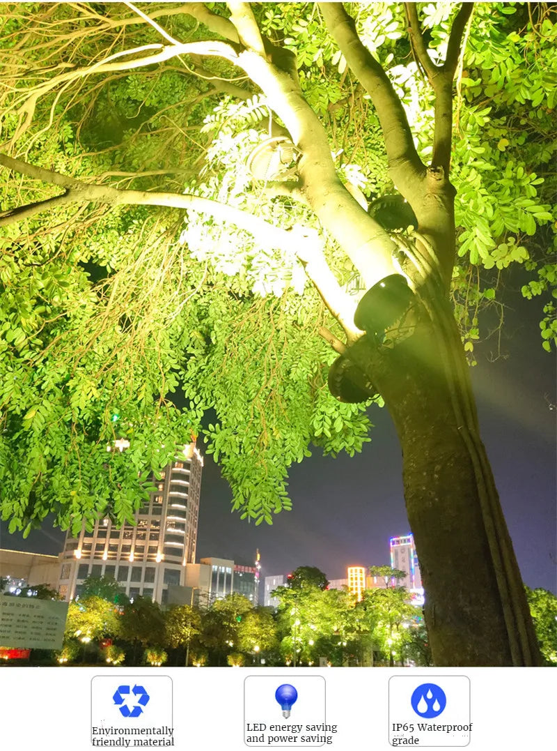 Energy-efficient LED lamp with waterproof (IP65) rating, made from environmentally friendly materials.