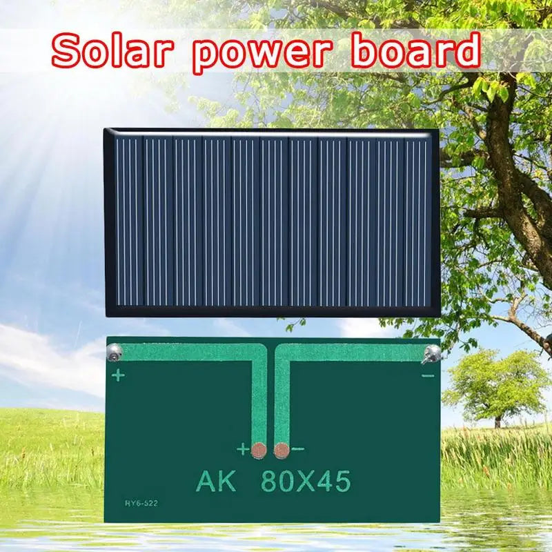 80x45mm 5V 75mA Solar Panel, Compact solar panel board for DIY projects, powers small devices.