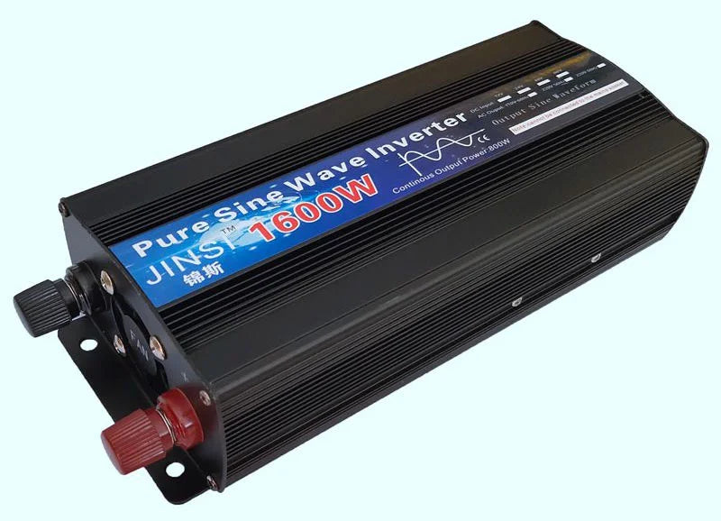 Pure sine wave inverter for home and car use, suitable for solar energy systems.