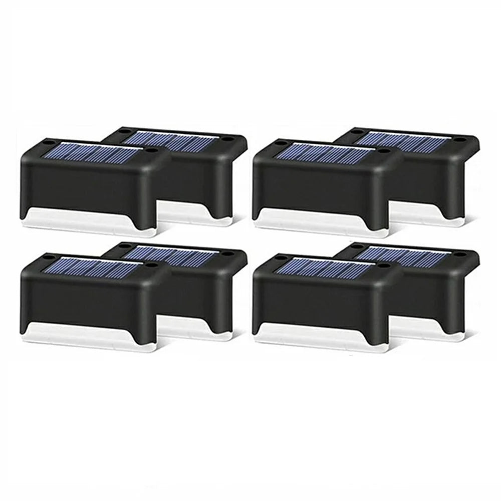 1/4/10/20pcs LED Solar Stair Light, Fully charges in just 4-5 hours on sunny days.