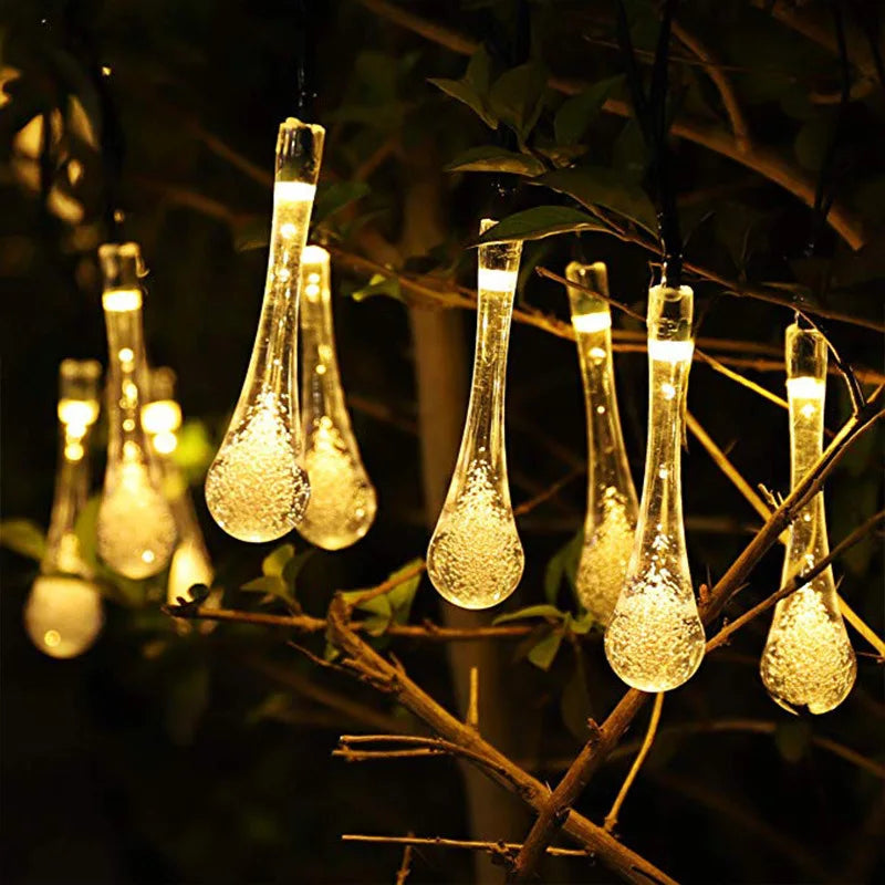 18 Styles Solar Garlands light, LED String Lights with Solar Panel, Stake, and Manual for Easy Assembly and Use.