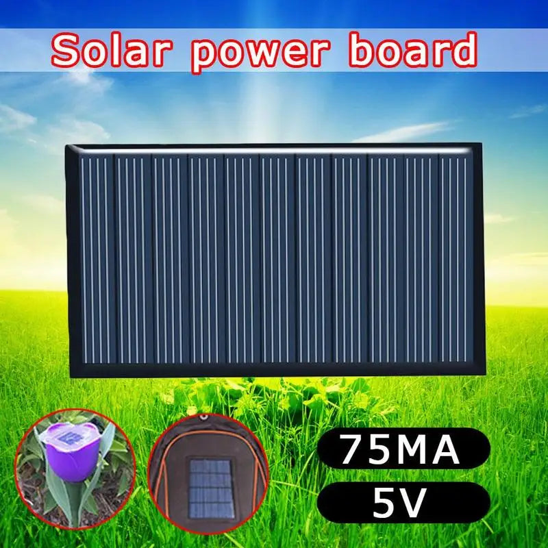 80x45mm 5V 75mA Solar Panel, 80*45mm solar panel charger for small devices and DIY projects.