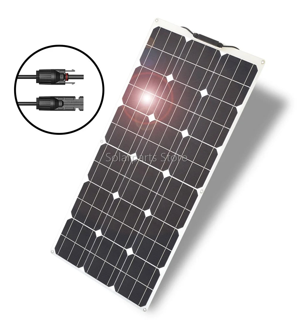 100w 200w 300w 400w Flexible Solar Panel, Verify the controller, battery, and accessories are functioning properly before use.