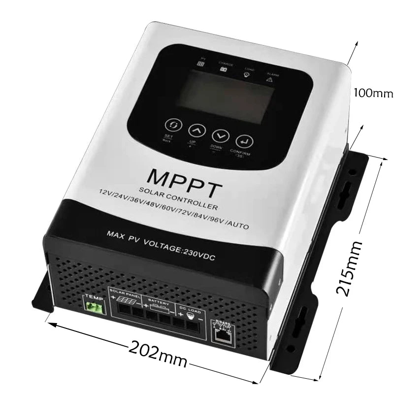 30A-80A MPPT Solar Charge Controller for LiFePO4 Batteries, Compatible with Various Voltage Systems.