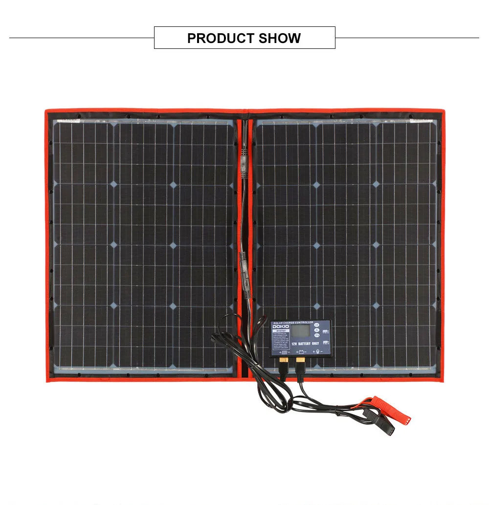 Dokio Flexible Foldable Solar Panel, Experienced solar panel manufacturer with over 10 years' production, meeting international certification standards.