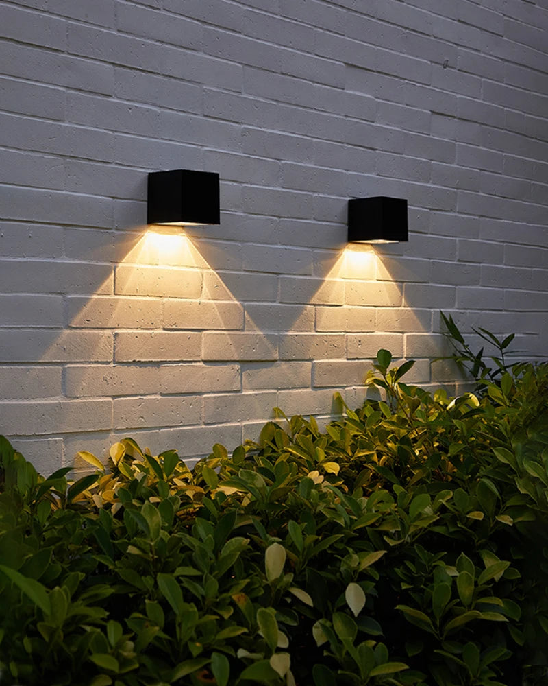 LED Solar Light, Solar Quartet Wall Lamp - Warm White, Waterproof, Solar Powered, LED Lighting