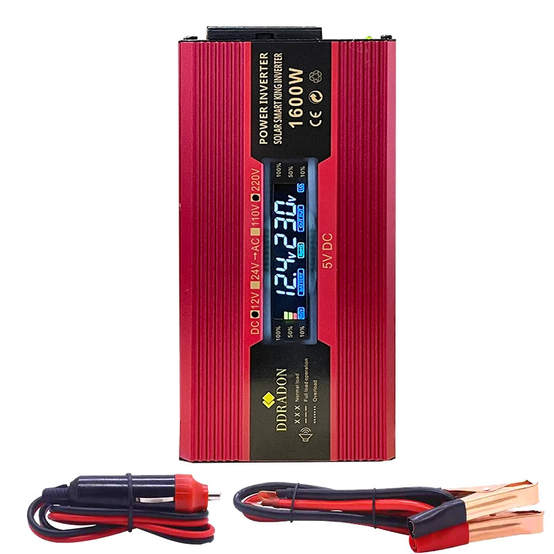 Car Power Inverter, Turn off or disconnect before leaving the car to preserve battery life.