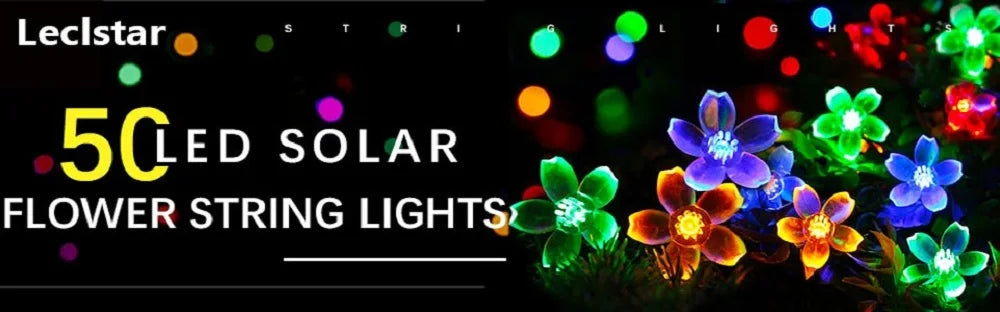 268 LED Reflector Solar Power Patio Light, Solar-powered flower string lights by Leclstar
