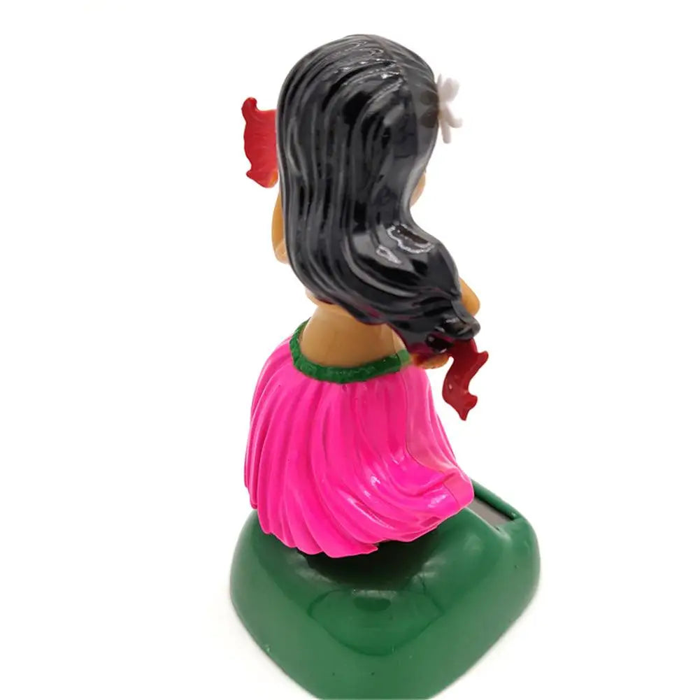 Solar Dancing Hawaii Girl Hulas Shaking Head Toy, Solar-powered dancing toy featuring a Hawaiian girl, ideal for kids aged 7-12 and beyond.