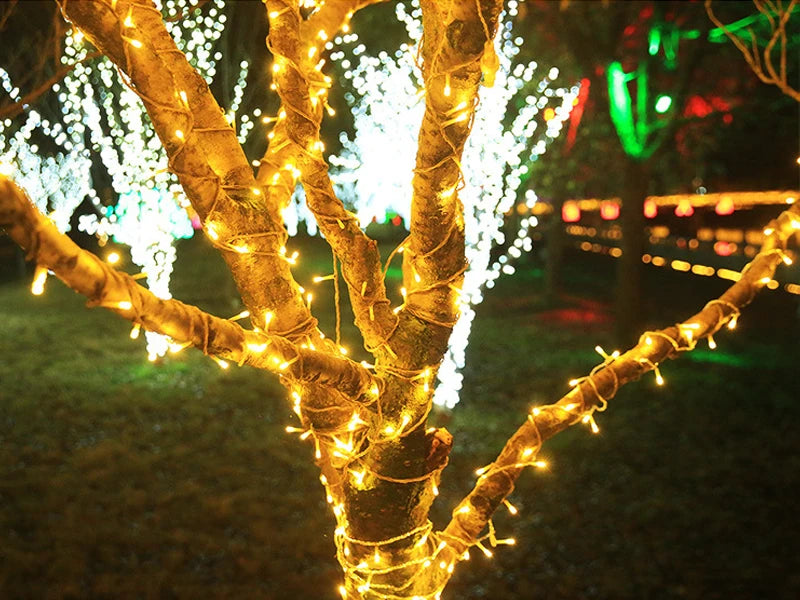 5M-100M Garland LED String Light, Easy-to-use LED string lights with remote control operation for effortless lighting.