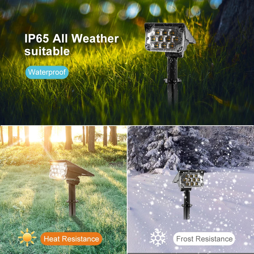 1/2/4PCS Solar Power Light, Robust solar light withstands rain, heat, and cold, ideal for any outdoor setting.
