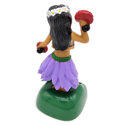 Solar Dancing Hawaii Girl Hulas Shaking Head Toy -  Solar Powered Auto Interior Decompression Dashboard Ornament Car Accessories