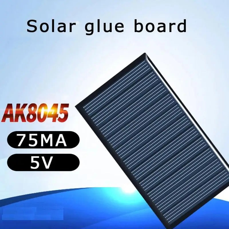 80x45mm 5V 75mA Solar Panel, Compact solar panel for DIY projects and garden lighting.