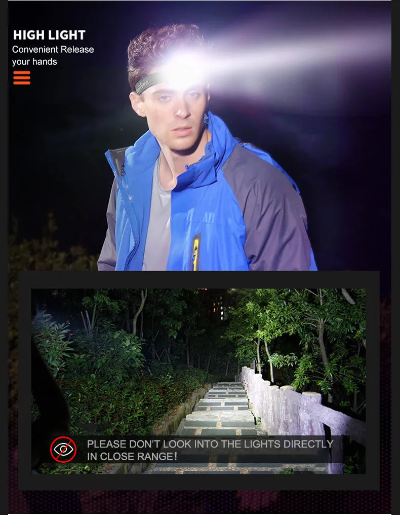 Hands-free convenience. Avoid direct eye exposure when in close range.