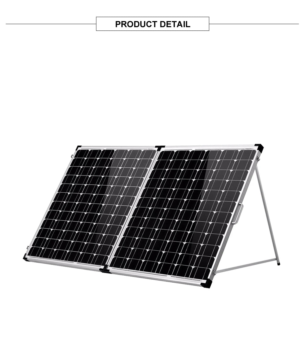 Dokio 100W 160W 200W Foldable Solar Panel, Foldable solar panel with monocrystalline silicon material from DOKIO.