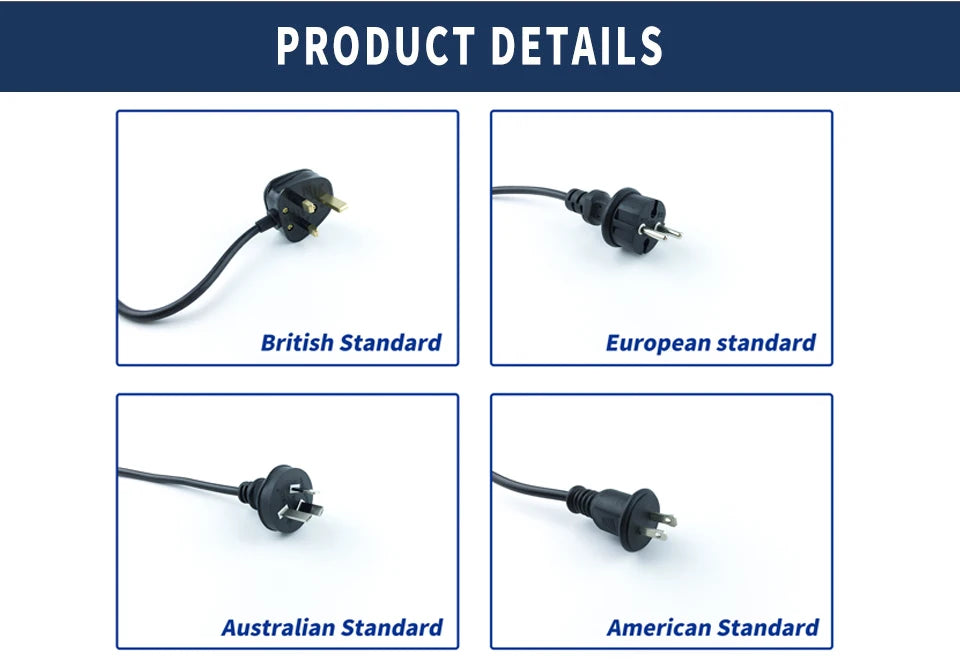 Meets international standards: British, European, Australian, and American.