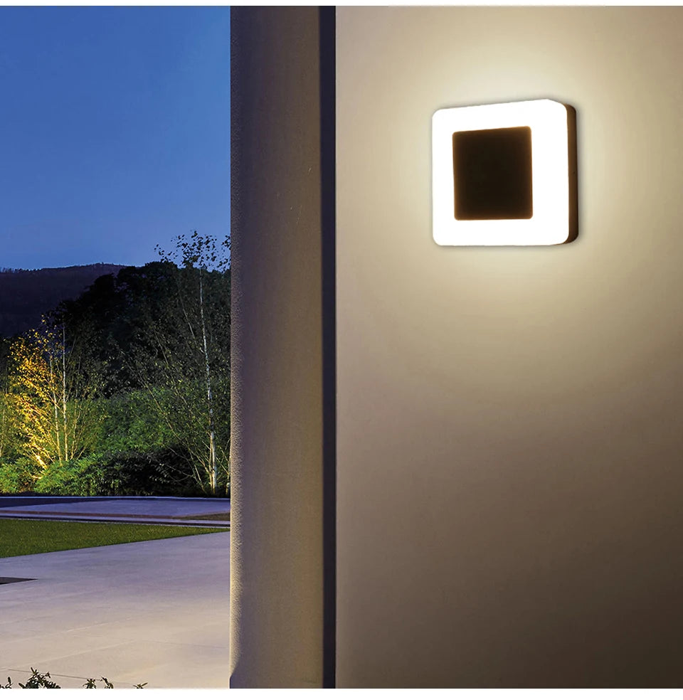Led Porch Light, Nighttime activation: People enter sensing range, illuminating to 100% brightness when switch is turned on.