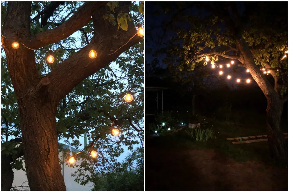 Solar Light, Solar-powered garden light with LED bulbs, suitable for garlands and Christmas decorations.