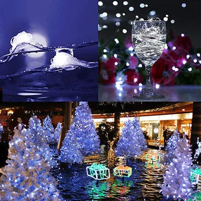 LED Solar Light, Solar-powered LED string lights with warm/cold white/multicolor options and 600mA battery.