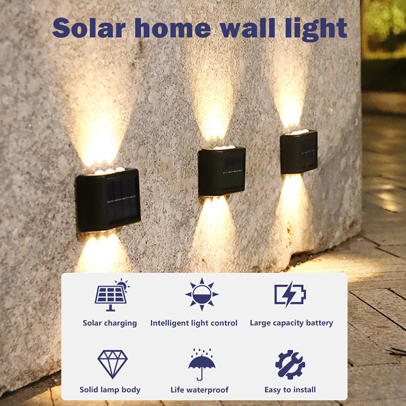 LED Solar Wall Lamp Outdoor Wall Light, Sustainable outdoor wall lamp with smart lighting, long-lasting battery, and durable design.