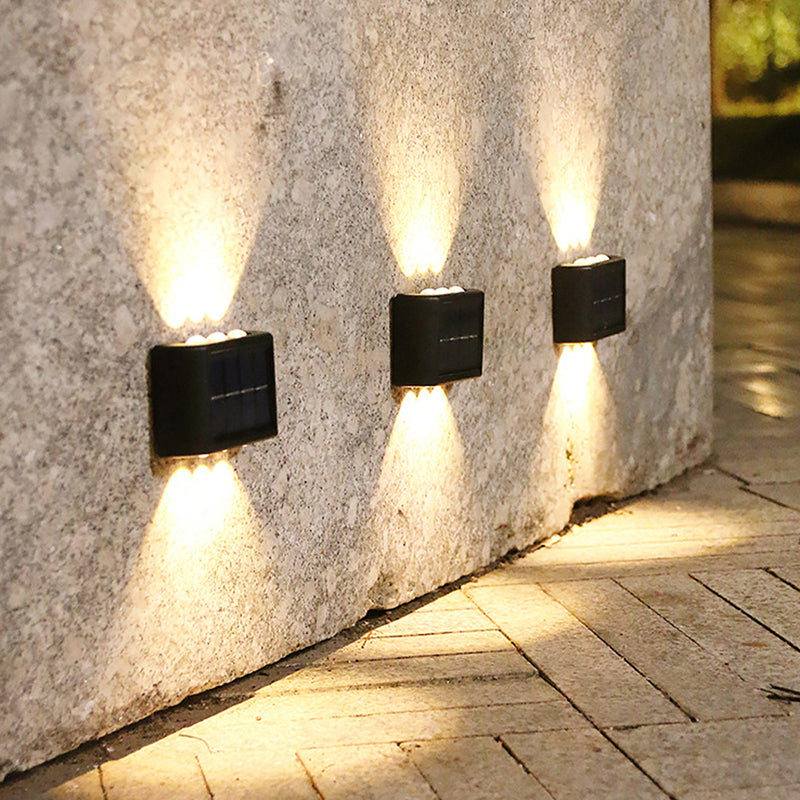 LED Solar Wall Lamp Outdoor Wall Light, Waterproof LED light with an IP65 rating for outdoor use.