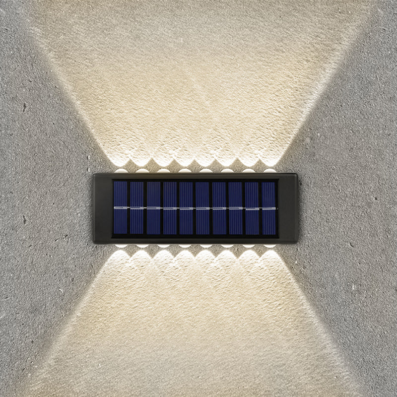 LED Solar Wall Lamp Outdoor Wall Light, Auto on/off switch requires manual turn-on before use.