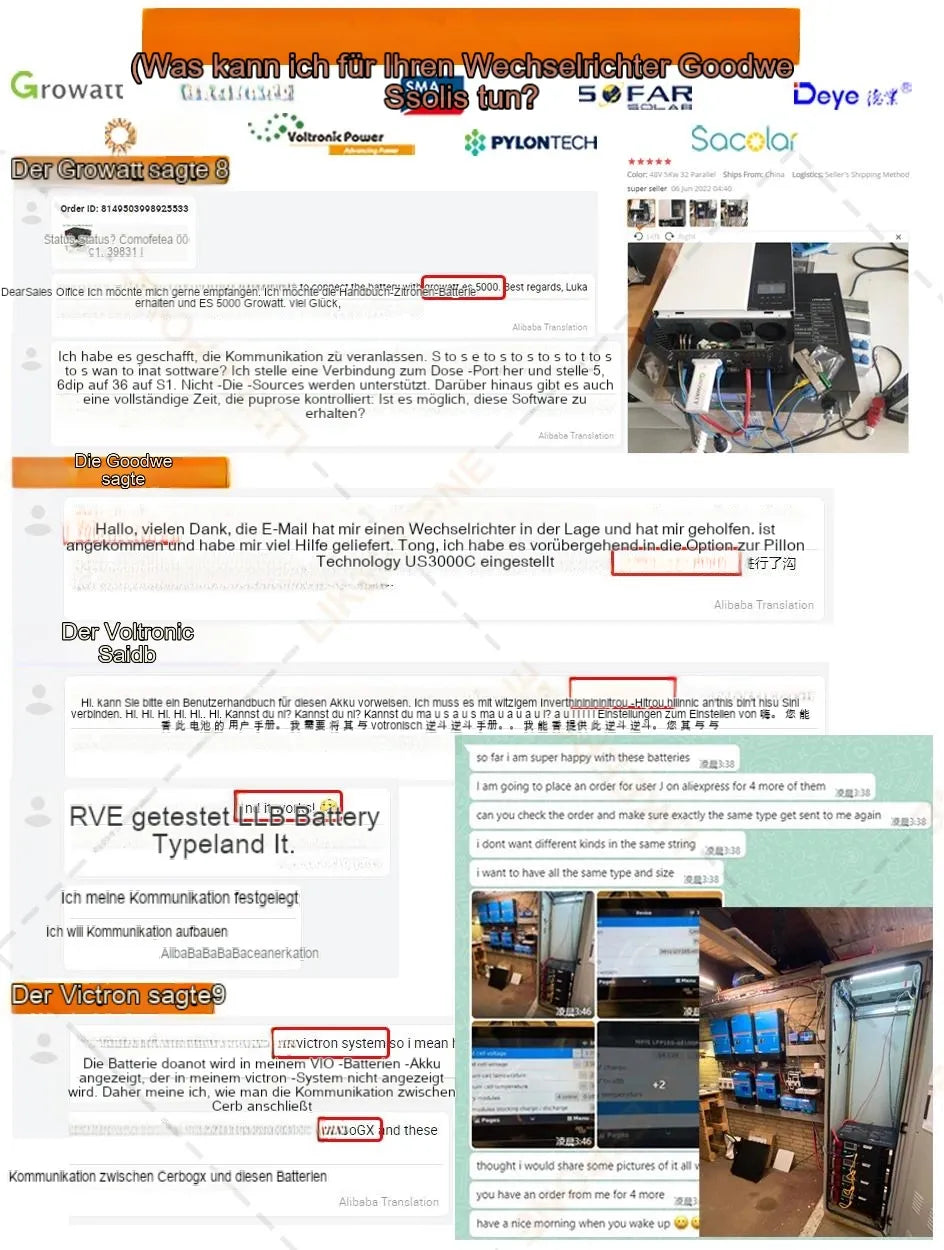 NEU 48 280AH LIFEPO4 14KWH Batteriepack - 6000+ Zyletten 16S 51,2V 200AH 300AH RS485/Dose aus/am Netz Sonnensystem 10 -jährige Garantie